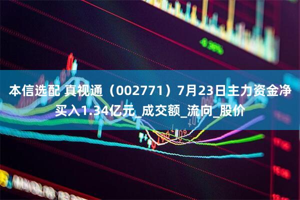本信选配 真视通（002771）7月23日主力资金净买入1.34亿元_成交额_流向_股价